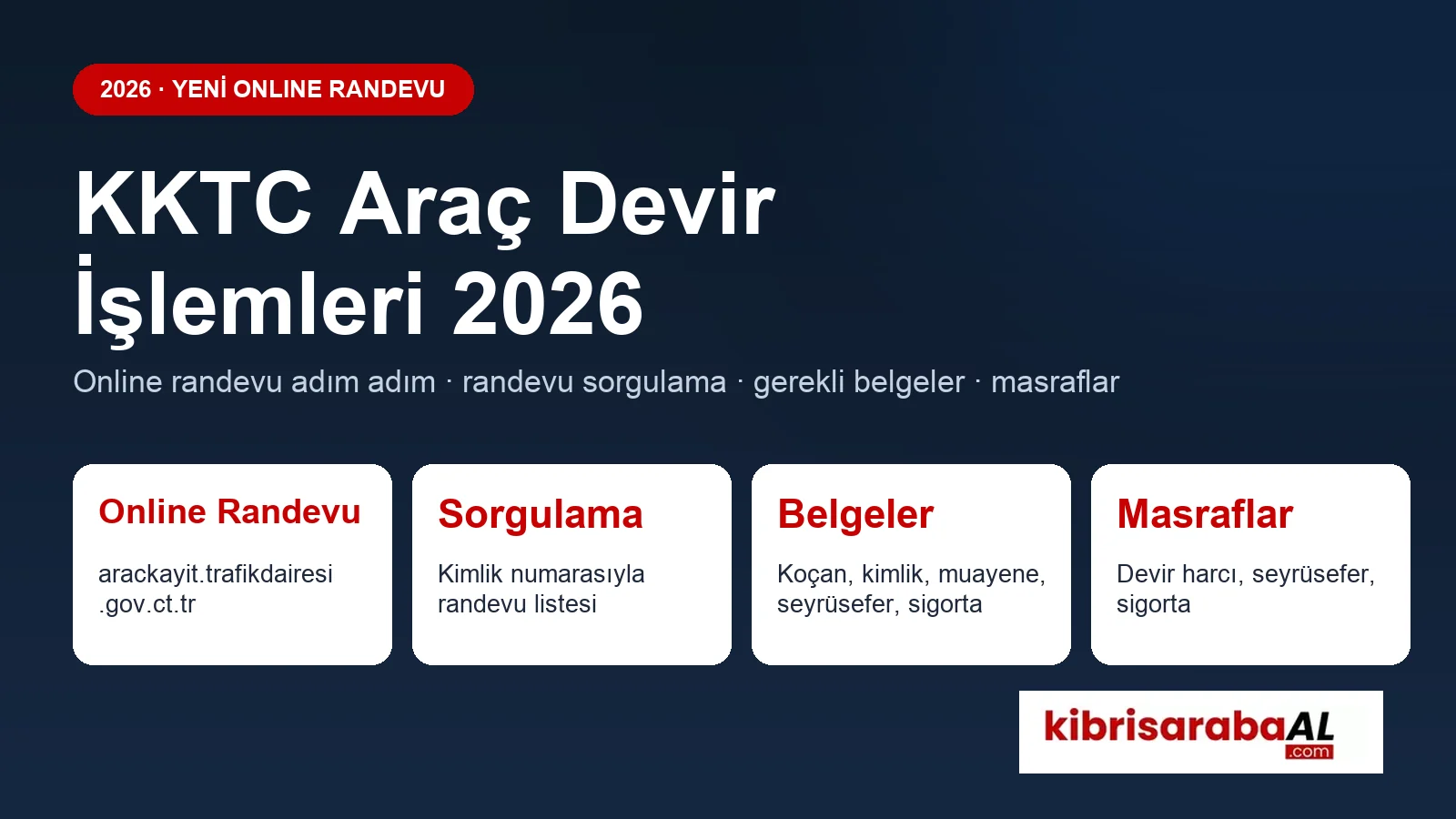 KKTC Araç Devir İşlemleri 2026: Online Randevu, Gerekli Belgeler ve Masraflar